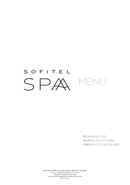 Photo of the hotel Sofitel Barú Calablanca Beach Resort: Menu sofitel bar spa